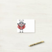 Happy Ladybug rood zwart Post-it® Notes (Op bureau)