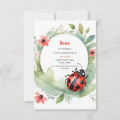 Happy Ladybug verjaardagsuitnodiging Kaart (Voorkant)