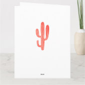 Happy lama met cactus bedankkaart (Achterkant)