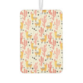 Happy lama met cactus luchtverfrisser (Achterkant)