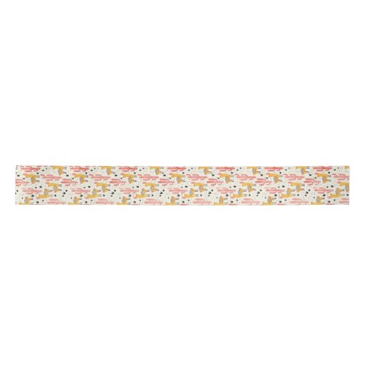 Happy lama met cactus satijnen lint (Voorkant)