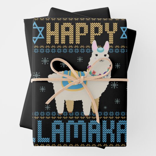 Happy Lamakah Funny Jewish Hanukkah Gift Inpakpapier Vel (In situ)