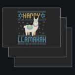 Happy Lamakah Funny Jewish Hanukkah Gift Inpakpapier Vel<br><div class="desc">chanukah, Lamakah, hanukkah, dreidel, joods, lelijk, sweater, llama, kerst, gebreid</div>