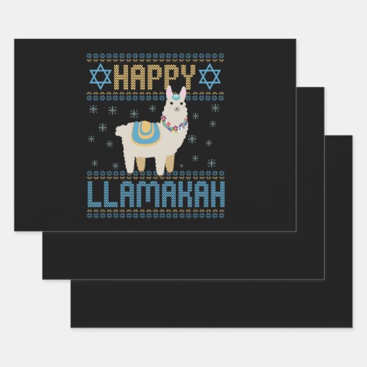 Happy Lamakah Funny Jewish Hanukkah Gift Inpakpapier Vel (Set)
