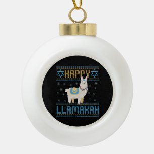 Happy Lamakah Funny Jewish Hanukkah Gift Keramische Bal Ornament