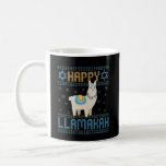 Happy Lamakah Funny Jewish Hanukkah Gift Koffiemok<br><div class="desc">chanukah, Lamakah, hanukkah, dreidel, joods, lelijk, sweater, llama, kerst, gebreid</div>