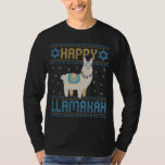 Happy Lamakah Funny Jewish Hanukkah Gift T-shirt<br><div class="desc">chanukah, Lamakah, hanukkah, dreidel, joods, lelijk, sweater, llama, kerst, gebreid</div>