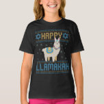 Happy Lamakah Funny Jewish Hanukkah Gift T-shirt<br><div class="desc">chanukah, Lamakah, hanukkah, dreidel, joods, lelijk, sweater, llama, kerst, gebreid</div>