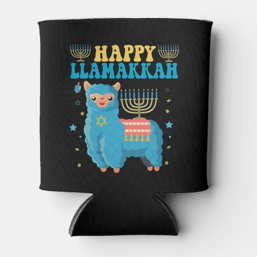 Happy Lamakkah Funny Jewish Alpaca Hanukkah Gift Blikjeskoeler (Voorkant)