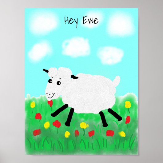 Happy Lamb Poster (Voorkant)