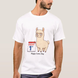 Happy Lame Year Sarcastic Cartoon Sheep  T-shirt