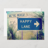 "Happy Lane" Briefkaarten voor adreswijziging (Voorkant / Achterkant)