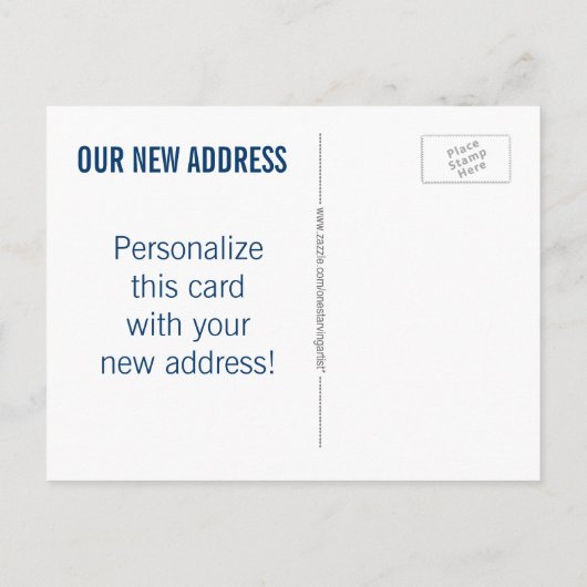 "Happy Lane" Briefkaarten voor adreswijziging (Achterkant)