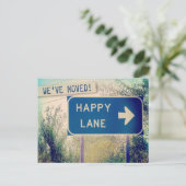 "Happy Lane" Briefkaarten voor adreswijziging (Staand voorkant)