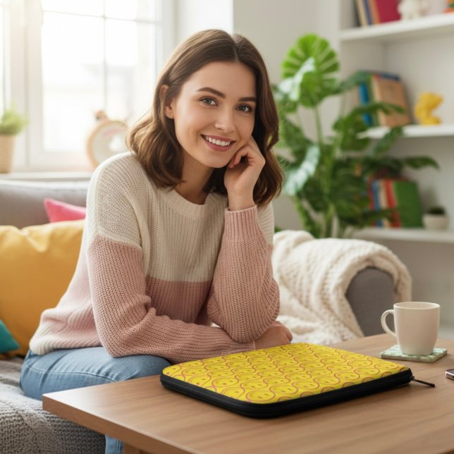 Happy-laptophoes Laptop Sleeve (Creator heeft geüpload)