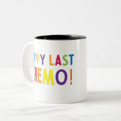 Happy last chemo tweekleurige koffiemok (Voorkant links)