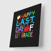 Happy Last Day of 1st grade Afstuderen Vierkante Klok (Hoek)