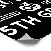 Happy Last Day of 4TH Grade Teacher Afstuderen Poster (Hoek)