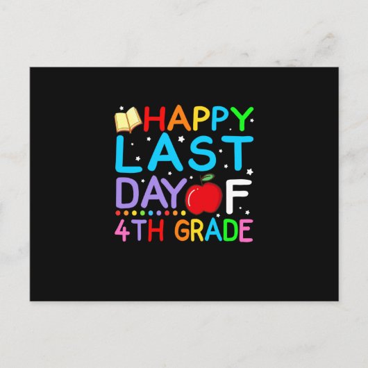 Happy Last Day of 5th Grade Afstuderen Aankondigingskaart (Voorkant)