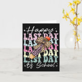 Happy Last Day of School Coquette Bow Afstuderen P Kaart (Gele Bloem)