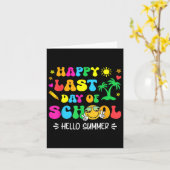 Happy Last Day Of School Hello Summer Studentand A Kaart (Gele Bloem)