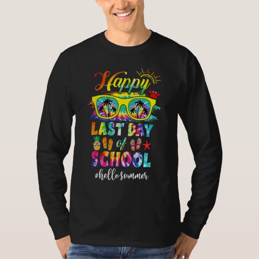 Happy Last Day Of School Hello Summer Teacher Stud T-shirt (Voorkant)