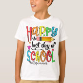Happy Last Day Of School Hello Summer Teacher T-shirt (Voorkant)
