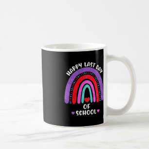 Happy Last Day Of School Rainbow Hearts Girls Kids Koffiemok
