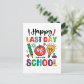 Happy Last Day of School Summer Student Briefkaart (Staand voorkant)