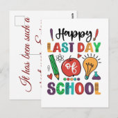 Happy Last Day of School Summer Student Briefkaart (Voorkant / Achterkant)