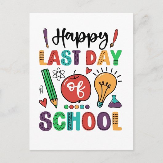 Happy Last Day of School Summer Student Briefkaart (Voorkant)