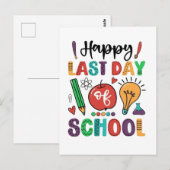 Happy Last Day of School Summer Student Briefkaart (Voorkant / Achterkant)