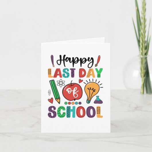 Happy Last Day of School Summer Student Kaart (Voorkant)