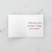 Happy Last Day of School Summer Student Kaart (Binnen)