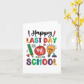 Happy Last Day of School Summer Student Kaart (Gele Bloem)