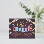 Happy Last Day of School Teacher Student Briefkaart (Staand voorkant)