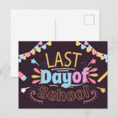 Happy Last Day of School Teacher Student Briefkaart (Voorkant / Achterkant)