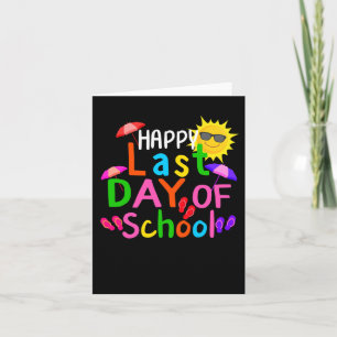 Happy Last Day Of School Teacher Student Graduatio Kaart