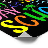 Happy Last Day Of School Teacher Student Graduatio Poster (Hoek)