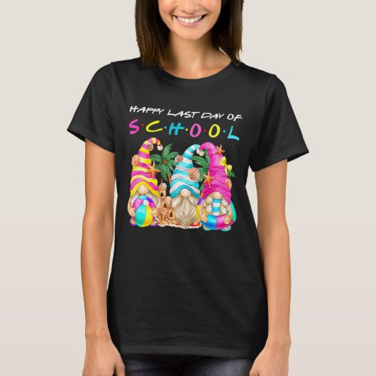 Happy Last Day Of School Teacher Student Graduatio T-shirt (Voorkant)