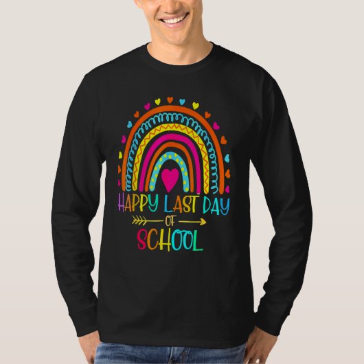 Happy Last Day Of School Teacher Student Graduatio T-shirt (Voorkant)