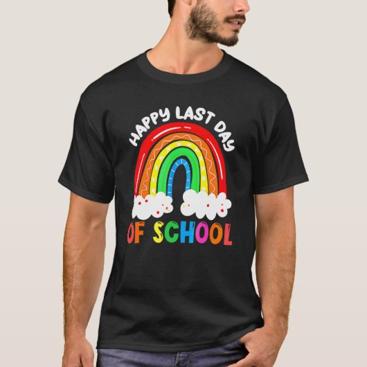 Happy Last Day Of School Teacher Student Graduatio T-shirt (Voorkant)
