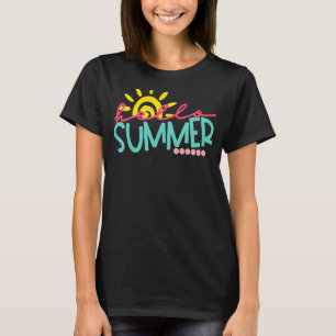 Happy Last Day Of School Teacher Student Hello Sum T-shirt
