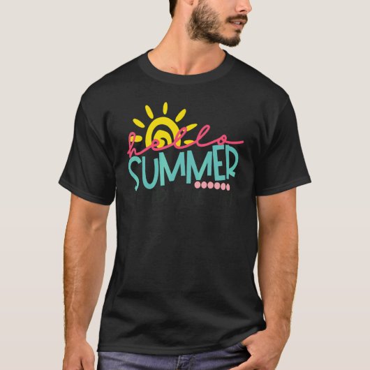 Happy Last Day Of School Teacher Student Hello Sum T-shirt (Voorkant)