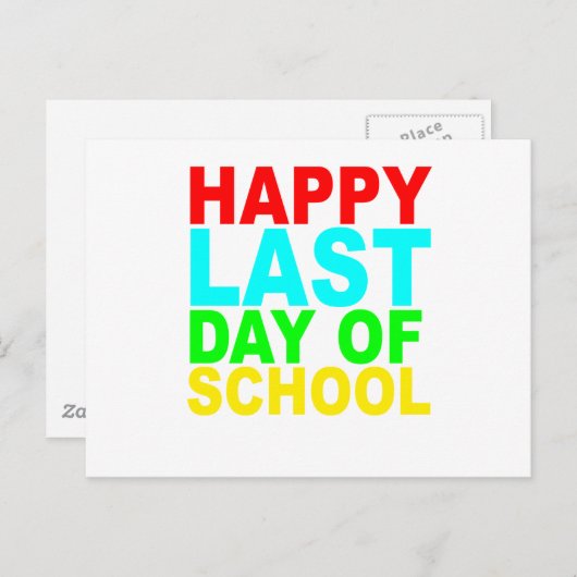 Happy Last Day of School's T-Shirts.png Briefkaart (Voorkant / Achterkant)