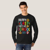 Happy Last Day School Summer Time Cute Sun Stud T-shirt (Voorkant volledig)