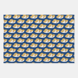 Happy Latkes Apple Sauce Sour Cream Hanukkah Inpakpapier Vel