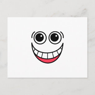 Happy Laughing Funny Comic Cartoon Face Briefkaart