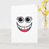Happy Laughing Funny Comic Cartoon Face Kaart (Gele Bloem)