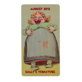 Happy Laughing Lady Home Canning Brewing Labels (Voorkant)